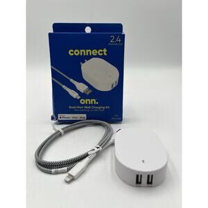 Connect Onn Dual-Port Wall Charging Kit